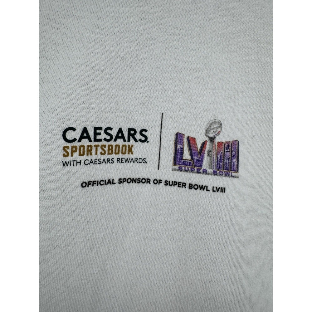 Caesars Sportsbook Super Bowl LVIII Shirt Size Large - Picture 2 of 5